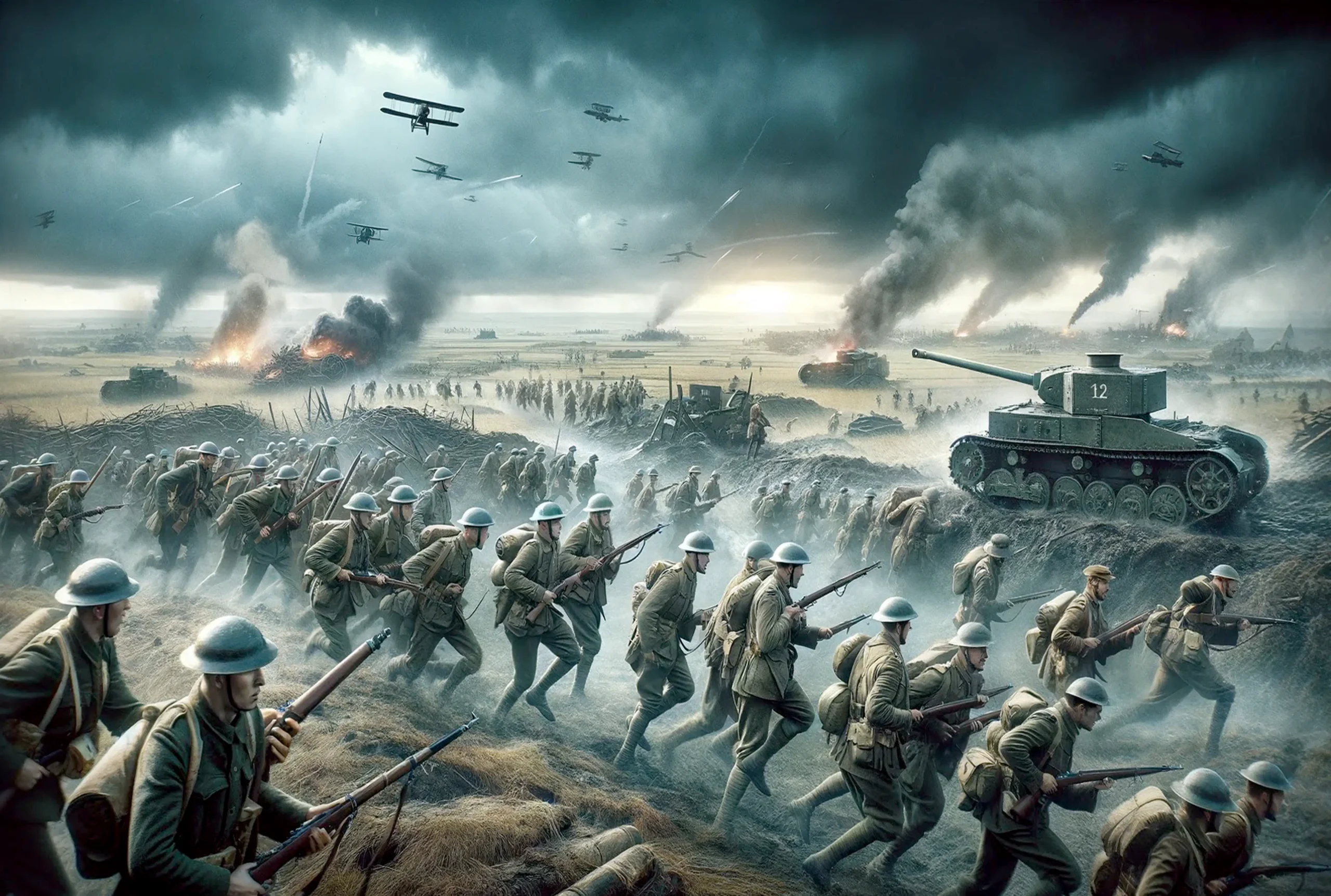 The Battle of Amiens turned the tide of the war; Germany’s defeat hastened the collapse of the Imperial Army in World War I