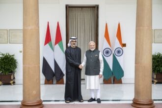 The Crown Prince of Abu Dhabi and the Indian Prime Minister discuss bilateral relations and ways to enhance them