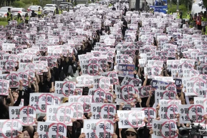Widespread protests in South Korea opposing any military involvement in the Strait of Hormuz