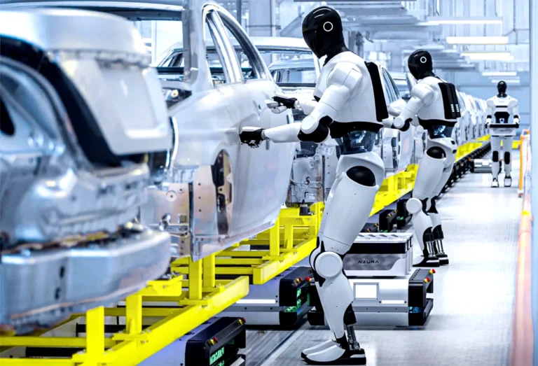 China is approaching the era of self-operating factories... robots are manufacturing new robots